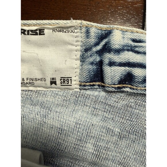 (2) Pair- Smoke Rise Painted Graffiti Distressed Y2K Denim Shorts Streetwear Cut - Picture 6 of 16